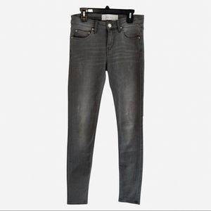 IRO Paris "Night" Gray Mid Rise Skinny Jans US24 ($310)